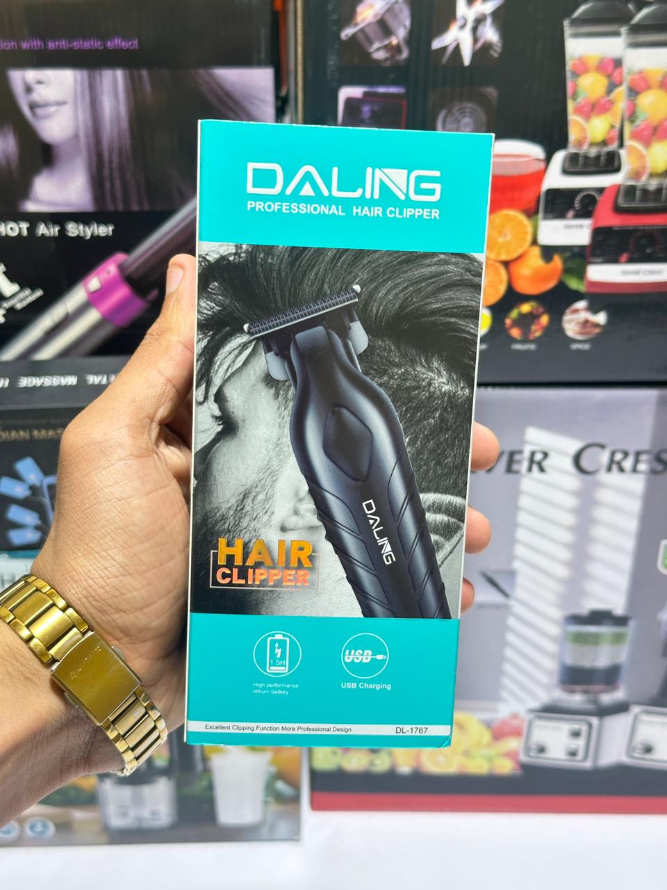 Daling DL-1767 Professional Hair Clipper for Men – Precision Rechargeable Grooming Tool
