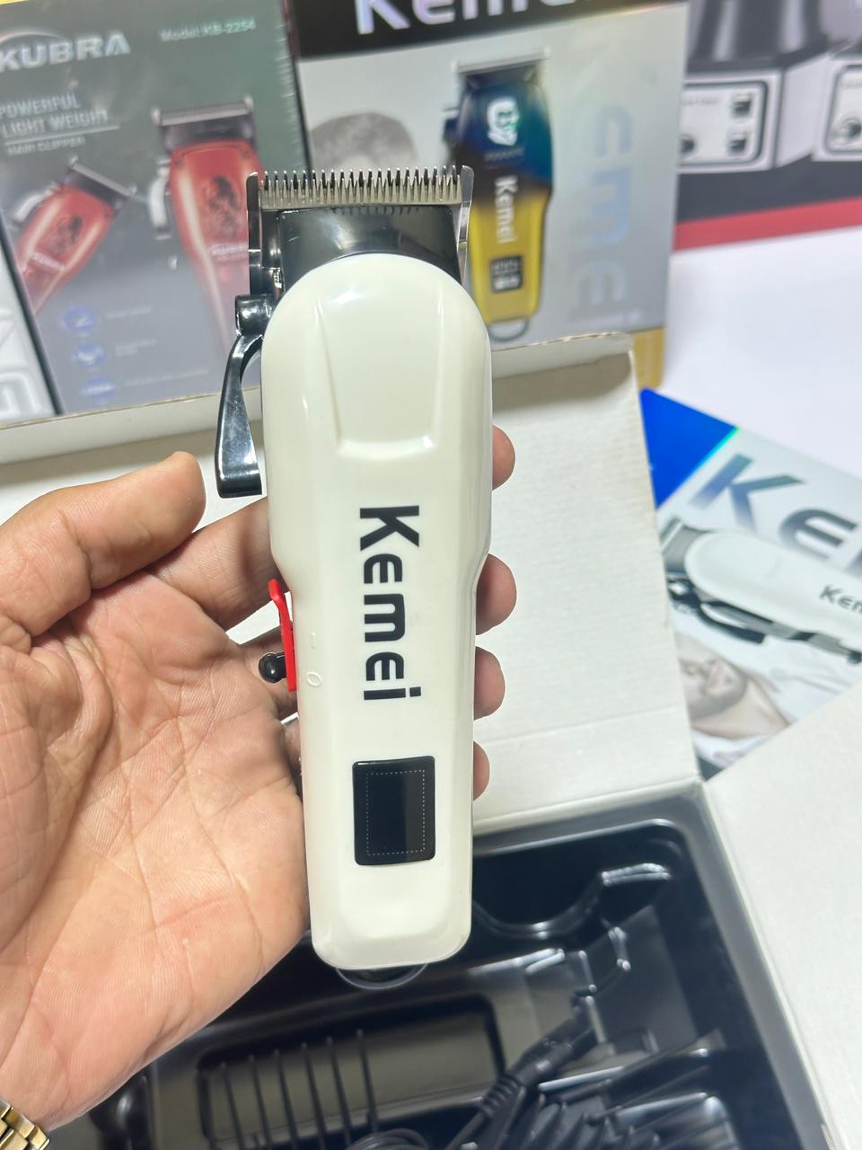Kemei KM-809A Professional Electric Hair Clipper Rechargeable Men's Trimmer LCD Haircut Machine Barber  Shaver