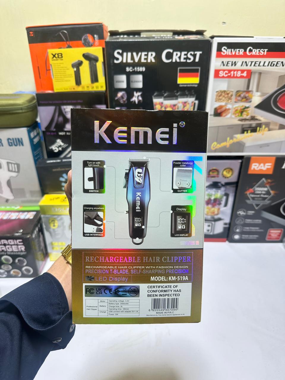 KEMEI km-8501 Cordless Hair Clipper Set Professional Barber Carving Cutting Machine Hair Trimmer Clipper