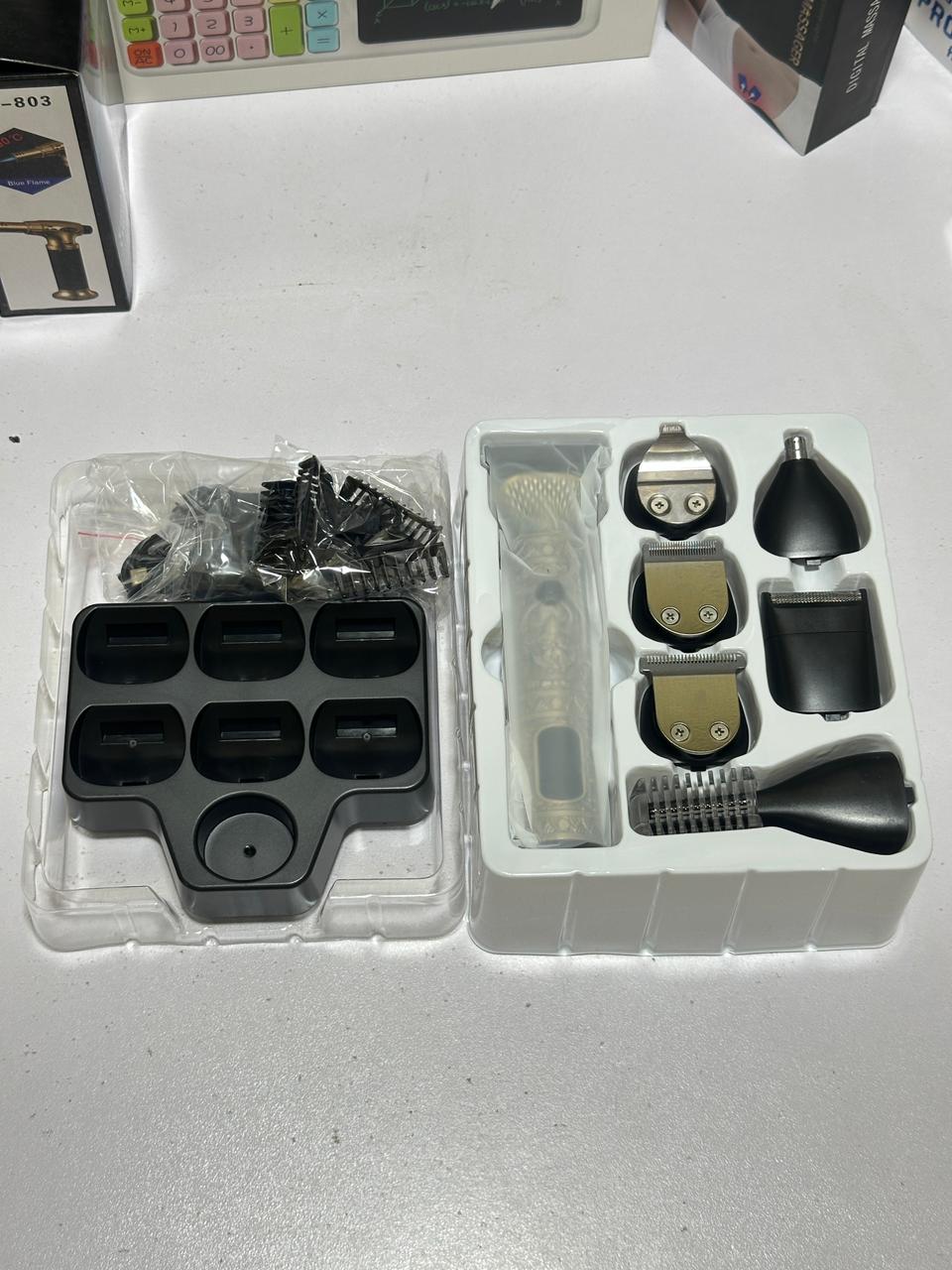 Trymer 7‑in‑1 Professional Grooming Kit – Stainless Steel, LED Display, 90 min Runtime, Travel Lock