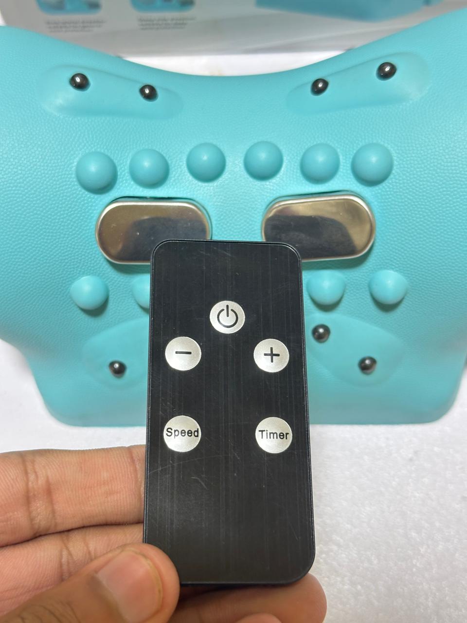 Neck Massager Pillow with Heat and Vibration, Relaxation Pillow, Wireless Neck Massager with 3 Modes, 6 Adjustable Frequencies