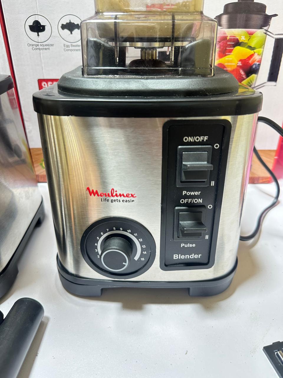 MOULINEX 8 in 1 Juicer Blender | Citrus Juicer | Chopper | Grinder | French Lott | 12 years international Warranty
