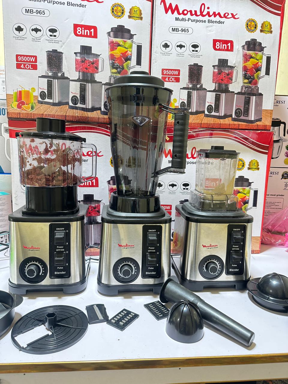 MOULINEX 8 in 1 Juicer Blender | Citrus Juicer | Chopper | Grinder | French Lott | 12 years international Warranty