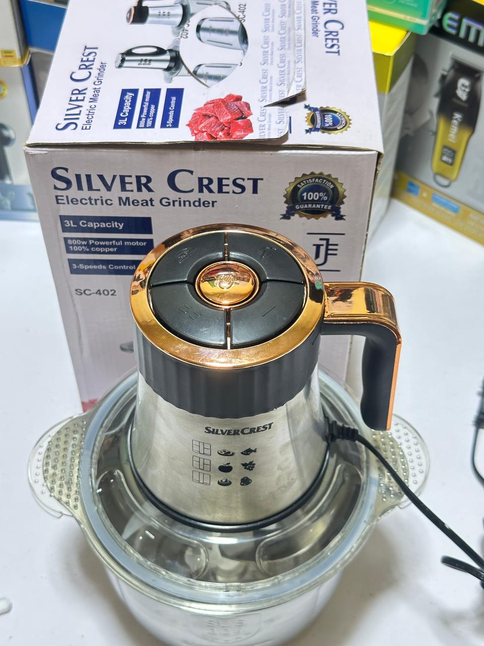 Silver Crest 3 Litre chopper | 5 Buttons | 1000 Watts | 10 Second Qeema