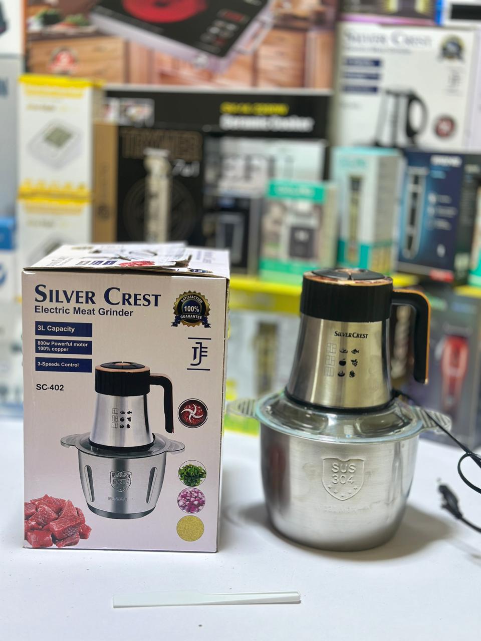 Silver Crest 3 Litre chopper | 5 Buttons | 1000 Watts | 10 Second Qeema