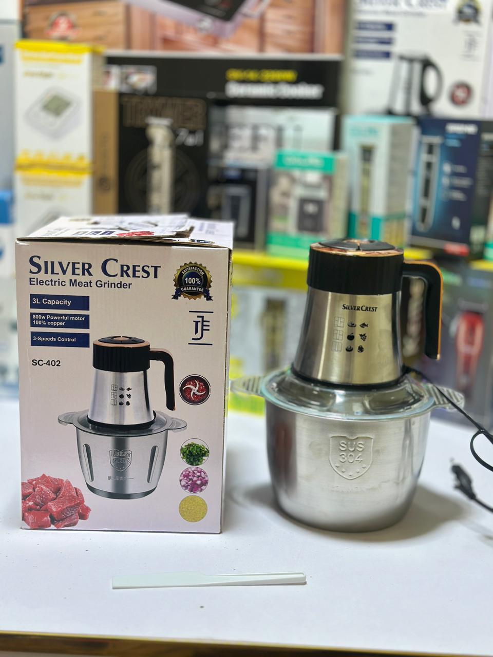 Silver Crest 3 Litre chopper | 5 Buttons | 1000 Watts | 10 Second Qeema