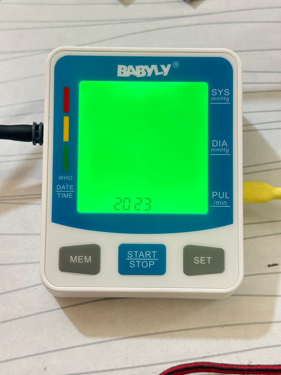 BABYLY WHO Approved BP monitor | Blood Pressure Machine| Cells operated - Plug & Play