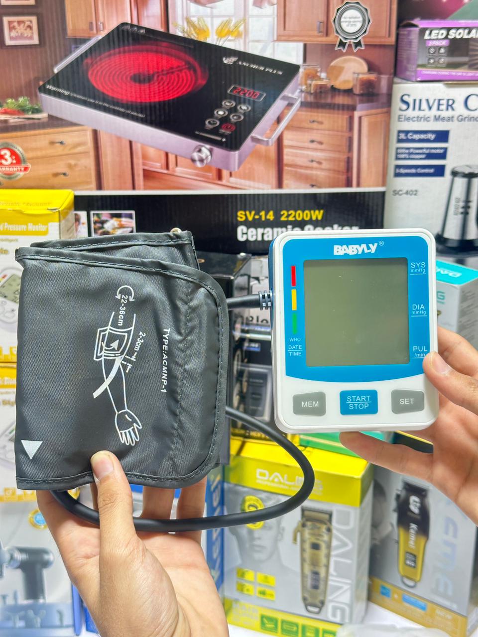 BABYLY WHO Approved BP monitor | Blood Pressure Machine| Cells operated - Plug & Play