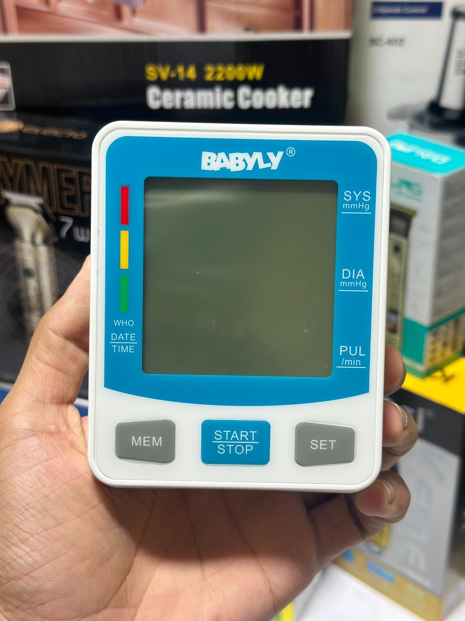 BABYLY WHO Approved BP monitor | Blood Pressure Machine| Cells operated - Plug & Play