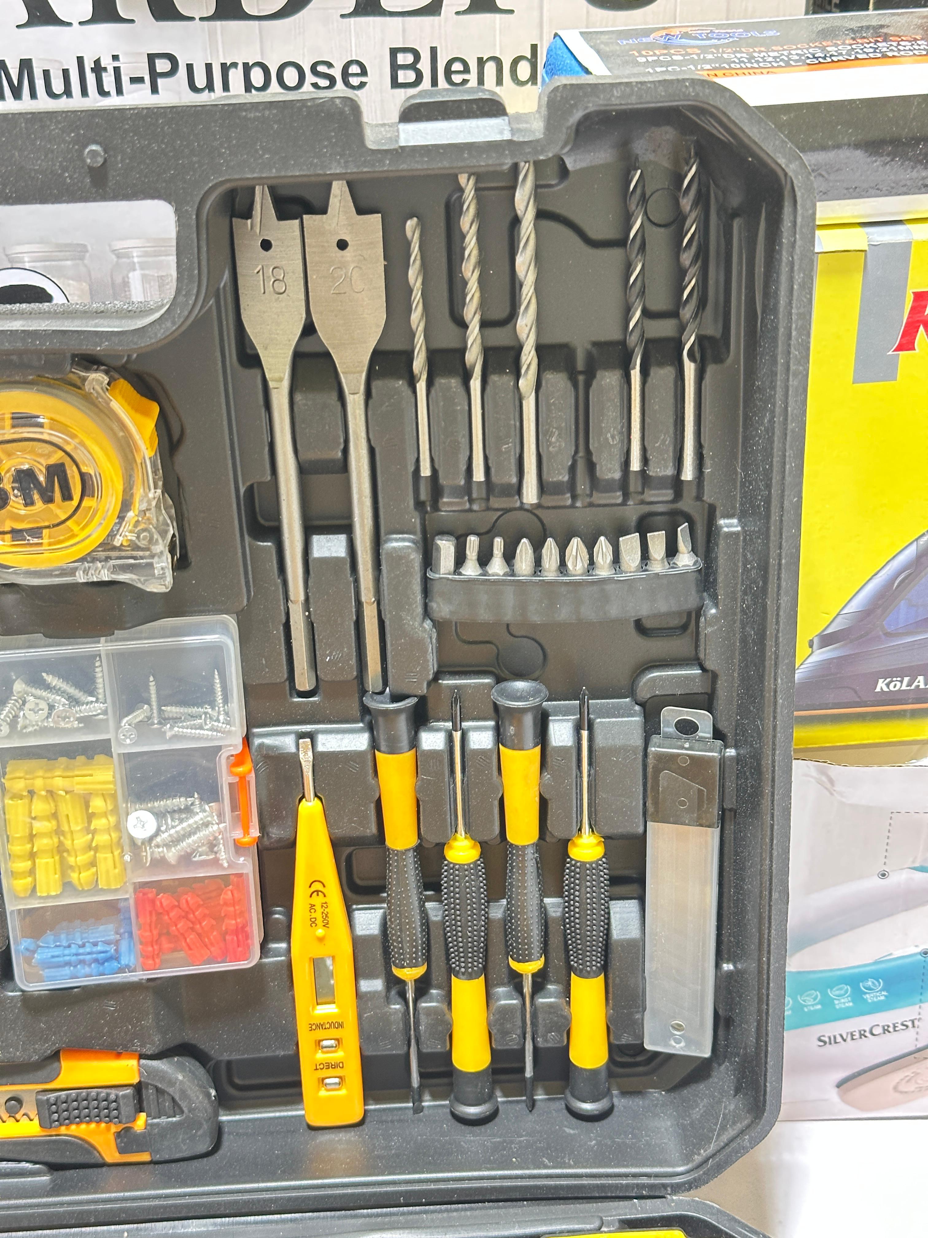 Origianl Dewalt 117 pcs Drill Machine kit | Rechargeable | 2 Batteries | 48V