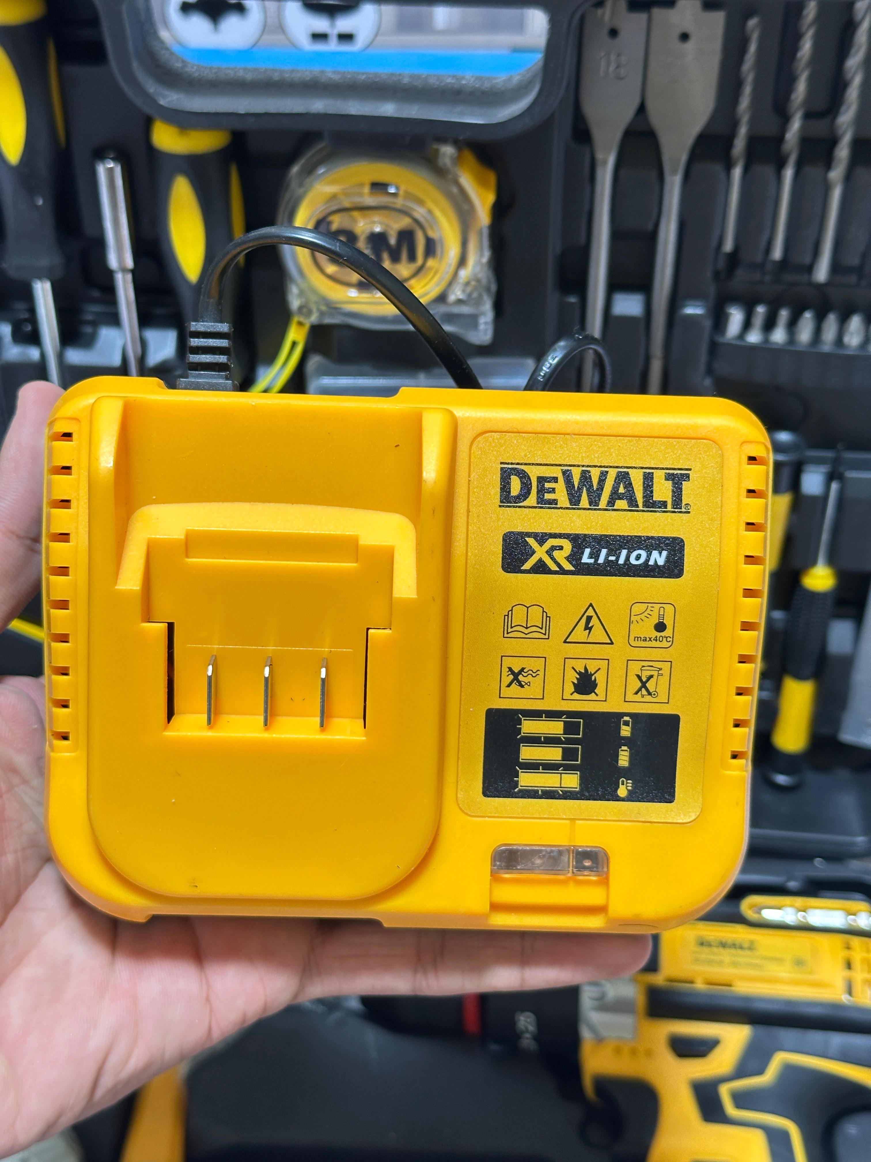 Origianl Dewalt 117 pcs Drill Machine kit | Rechargeable | 2 Batteries | 48V