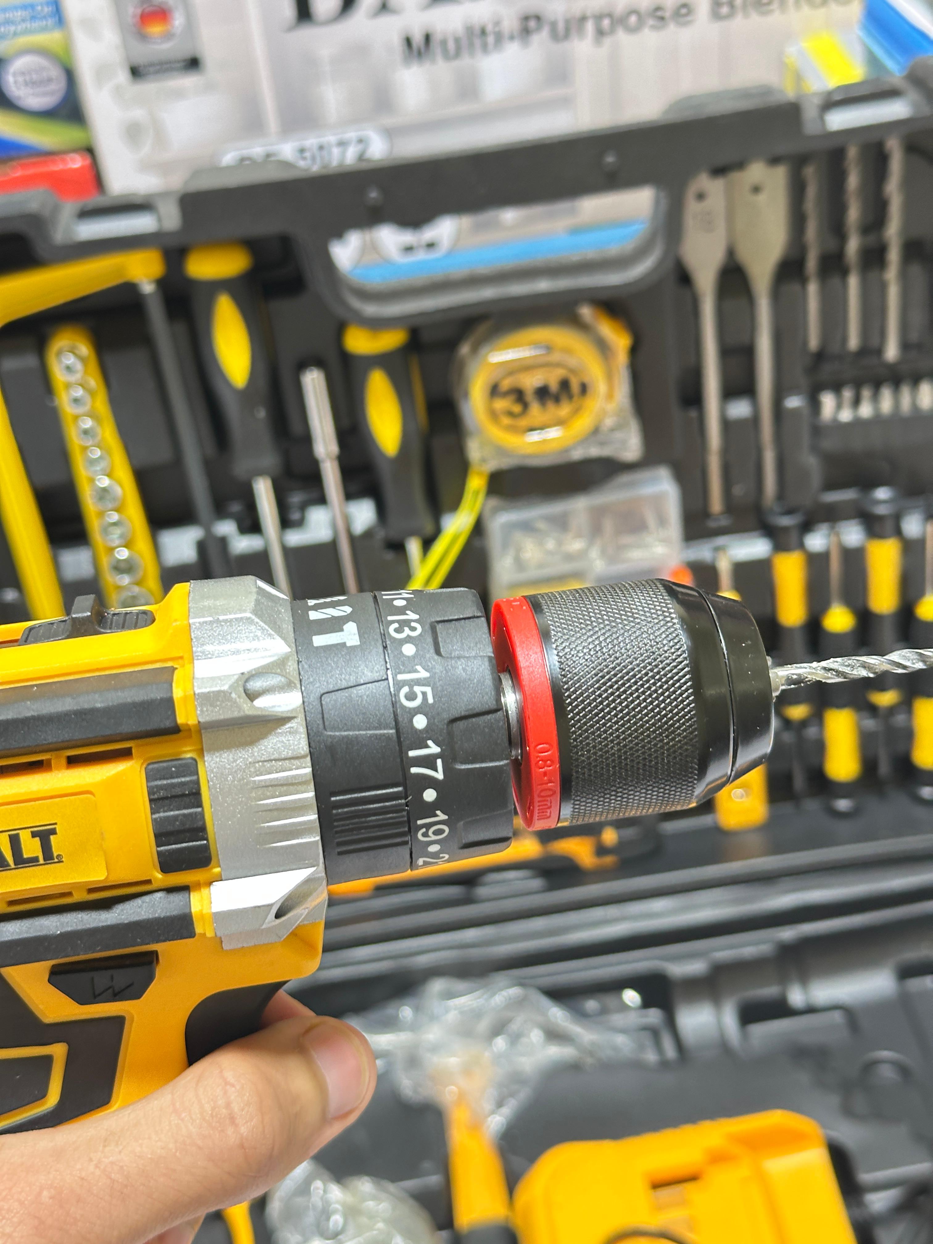 Origianl Dewalt 117 pcs Drill Machine kit | Rechargeable | 2 Batteries | 48V