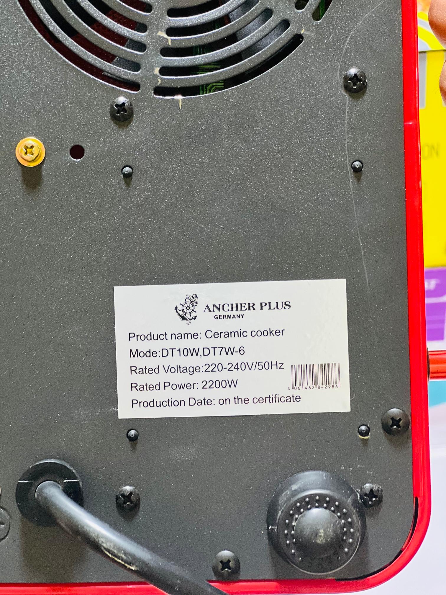 Ancher plus Hotplate | 2200 Watt | Original Ancher plus | integrated Fuse.