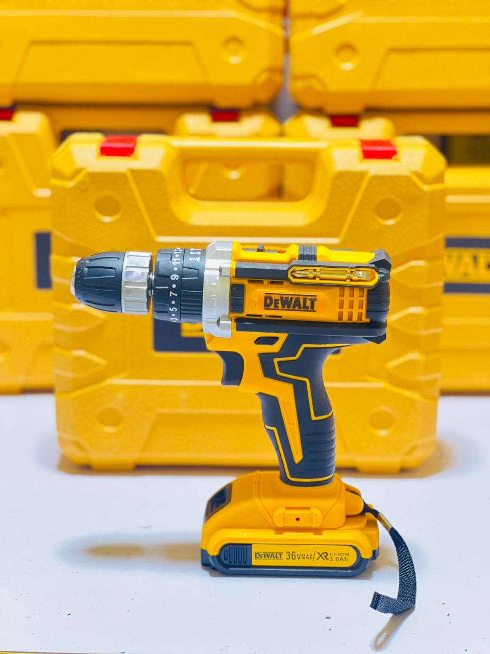 Dewalt XR Drill Kit | 36V Battery | Rechargeable Battery  |  Lithium Ion 2x Batteries