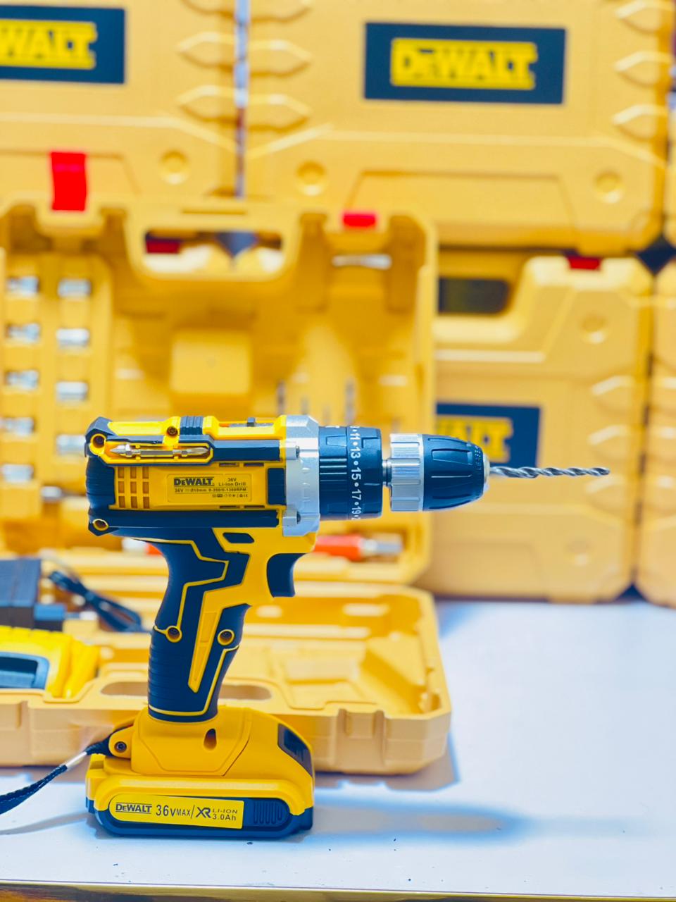 Dewalt XR Drill Kit | 36V Battery | Rechargeable Battery  |  Lithium Ion 2x Batteries