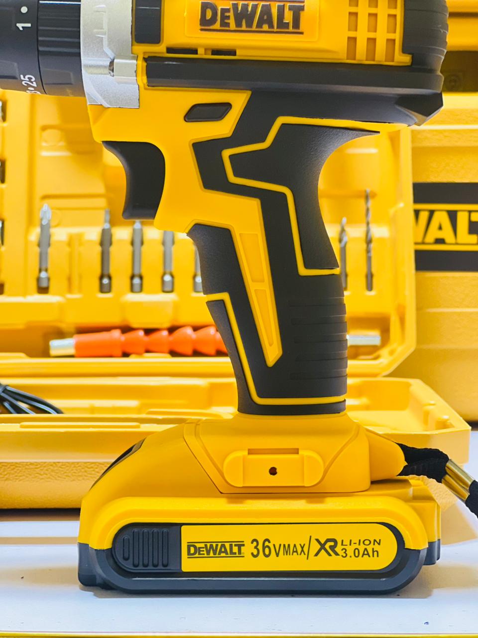 Dewalt XR Drill Kit | 36V Battery | Rechargeable Battery  |  Lithium Ion 2x Batteries