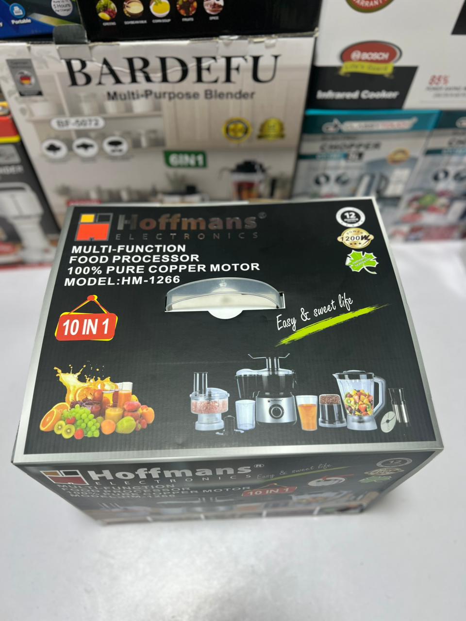 Hoffmans Food Factory/Food processor Unbreakable Jug - Juicer/Blender - Grinder Meat Chopper - Multi Pro, Prfessional Kitchen 10  in 1