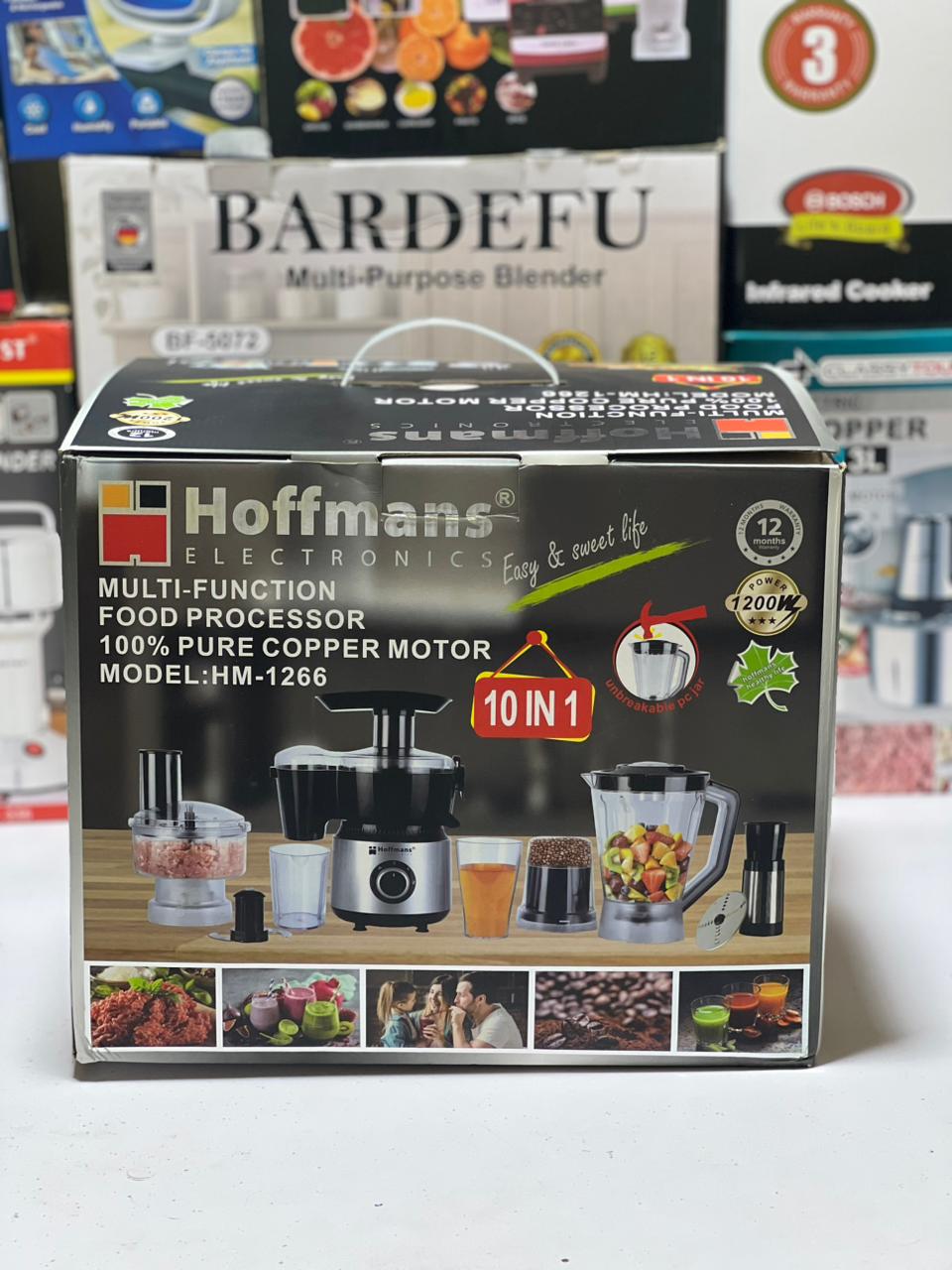Hoffmans Food Factory/Food processor Unbreakable Jug - Juicer/Blender - Grinder Meat Chopper - Multi Pro, Prfessional Kitchen 10  in 1
