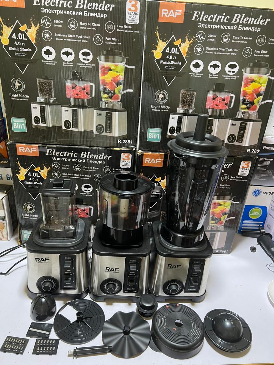 Food Processor – RAF Multi-Purpose Blender R.2877 – Powerful Kitchen Blender & Grinder – Heavy Duty Motor, Stainless Steel Blades,