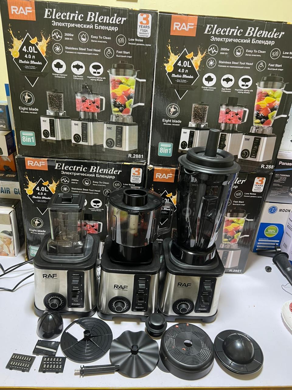 Food Processor – RAF Multi-Purpose Blender R.2877 – Powerful Kitchen Blender & Grinder – Heavy Duty Motor, Stainless Steel Blades,