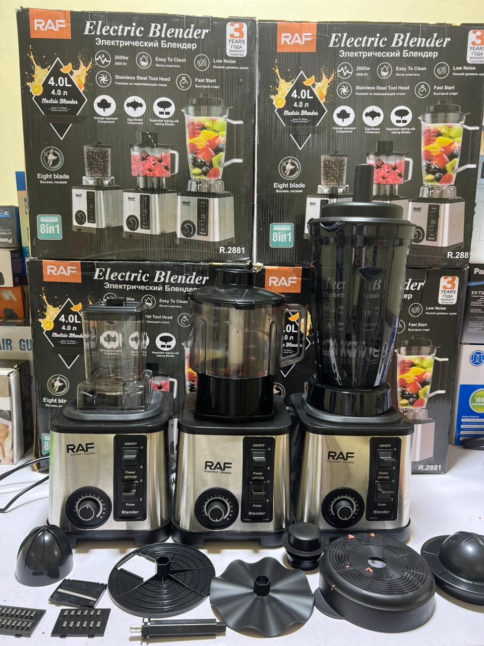 Food Processor – RAF Multi-Purpose Blender R.2877 – Powerful Kitchen Blender & Grinder – Heavy Duty Motor, Stainless Steel Blades,