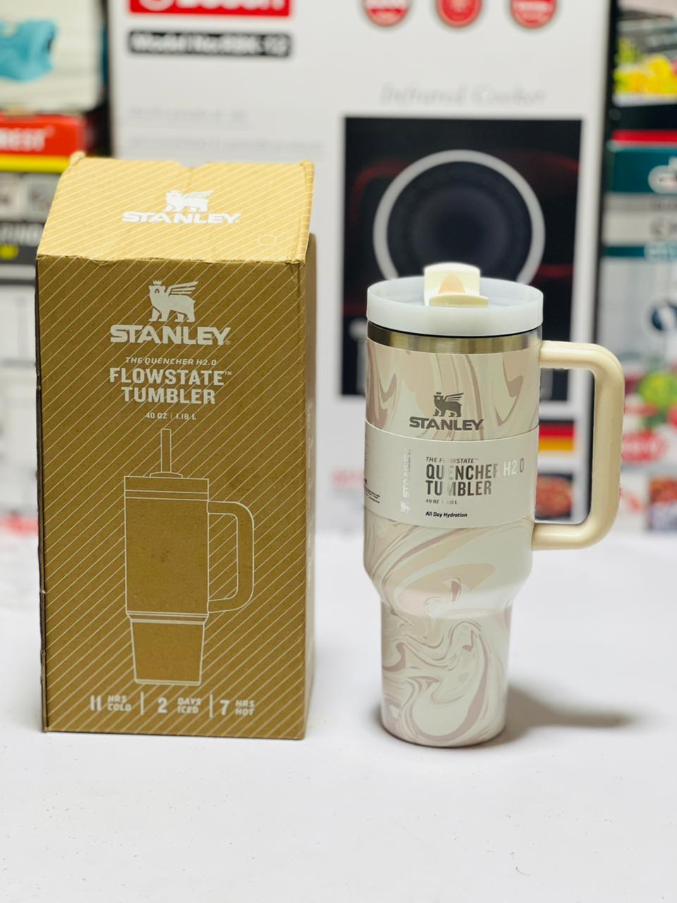 Stanley Tumbler 40 Oz. 1200ML Stanley Cup. Stainless Steel Vacuum Insulated Tumbler mugs with straw