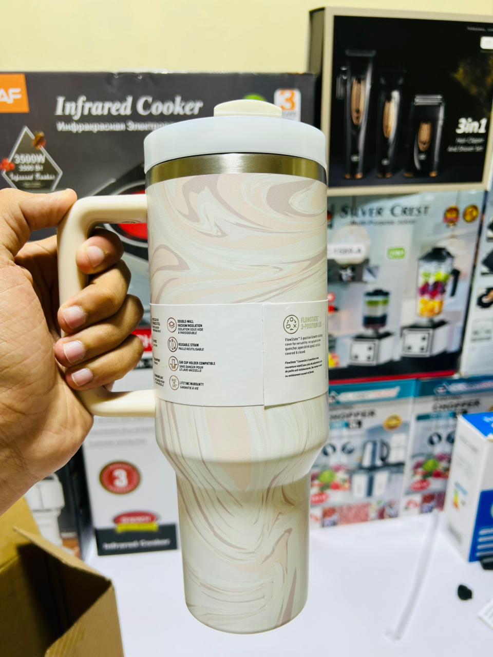 Stanley Tumbler 40 Oz. 1200ML Stanley Cup. Stainless Steel Vacuum Insulated Tumbler mugs with straw