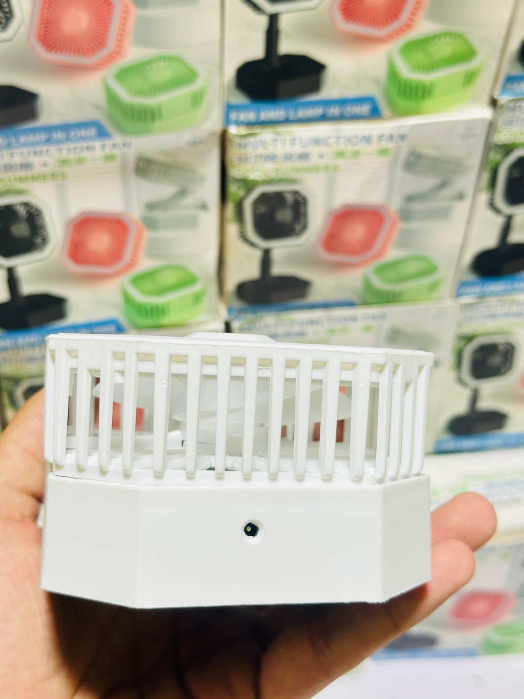 2 in 1 Light Retractable Fan | Fan + Lamp | Rechargeable with long lasting battery