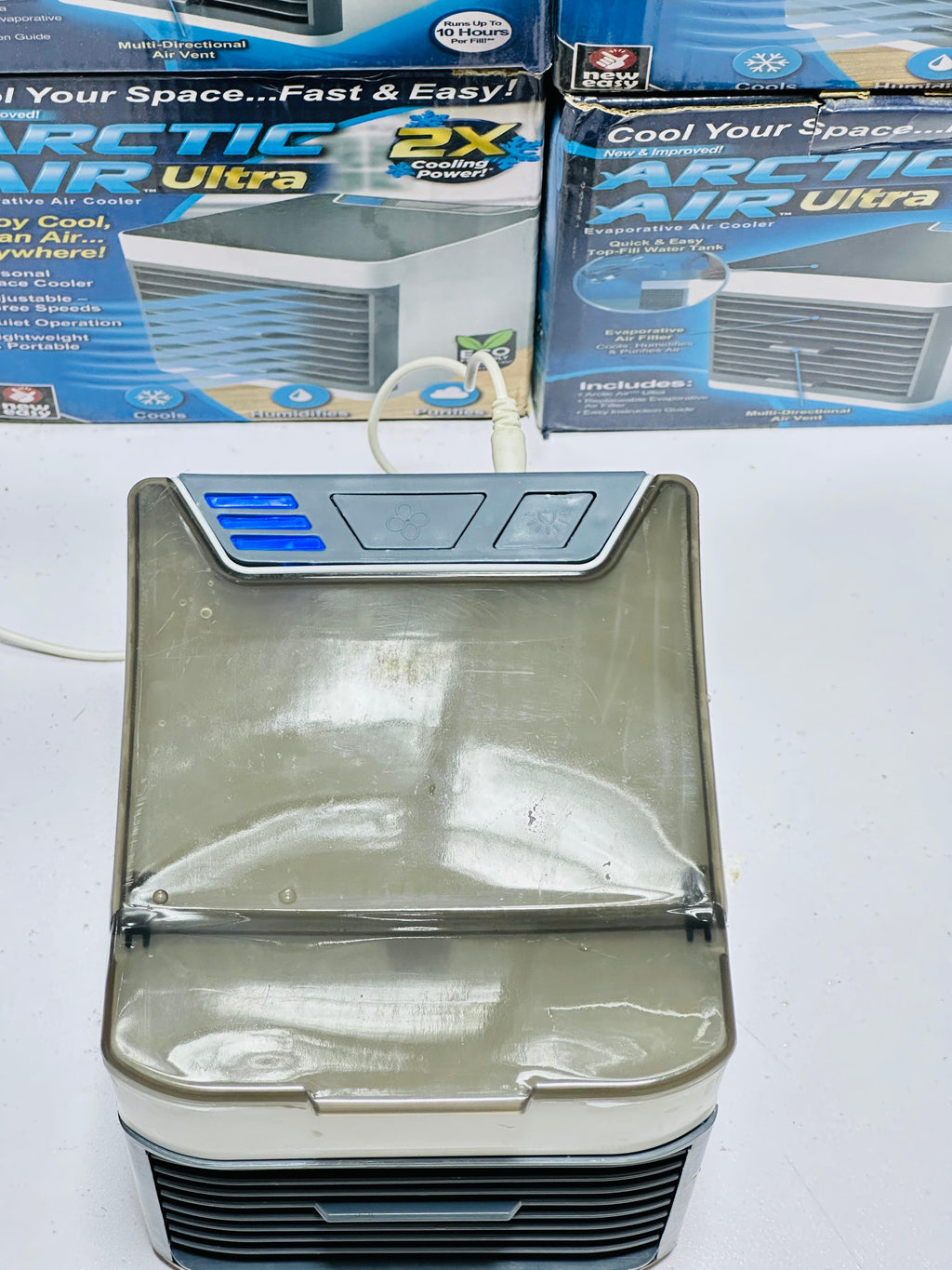 Arctic Air Ultra Evaporative Air Cooler By Ontel - Powerful 3-Speed, Lightweight, Portable Personal Space Cooler With Hydro-Chill Technology For Bedroom, Office, Living Room