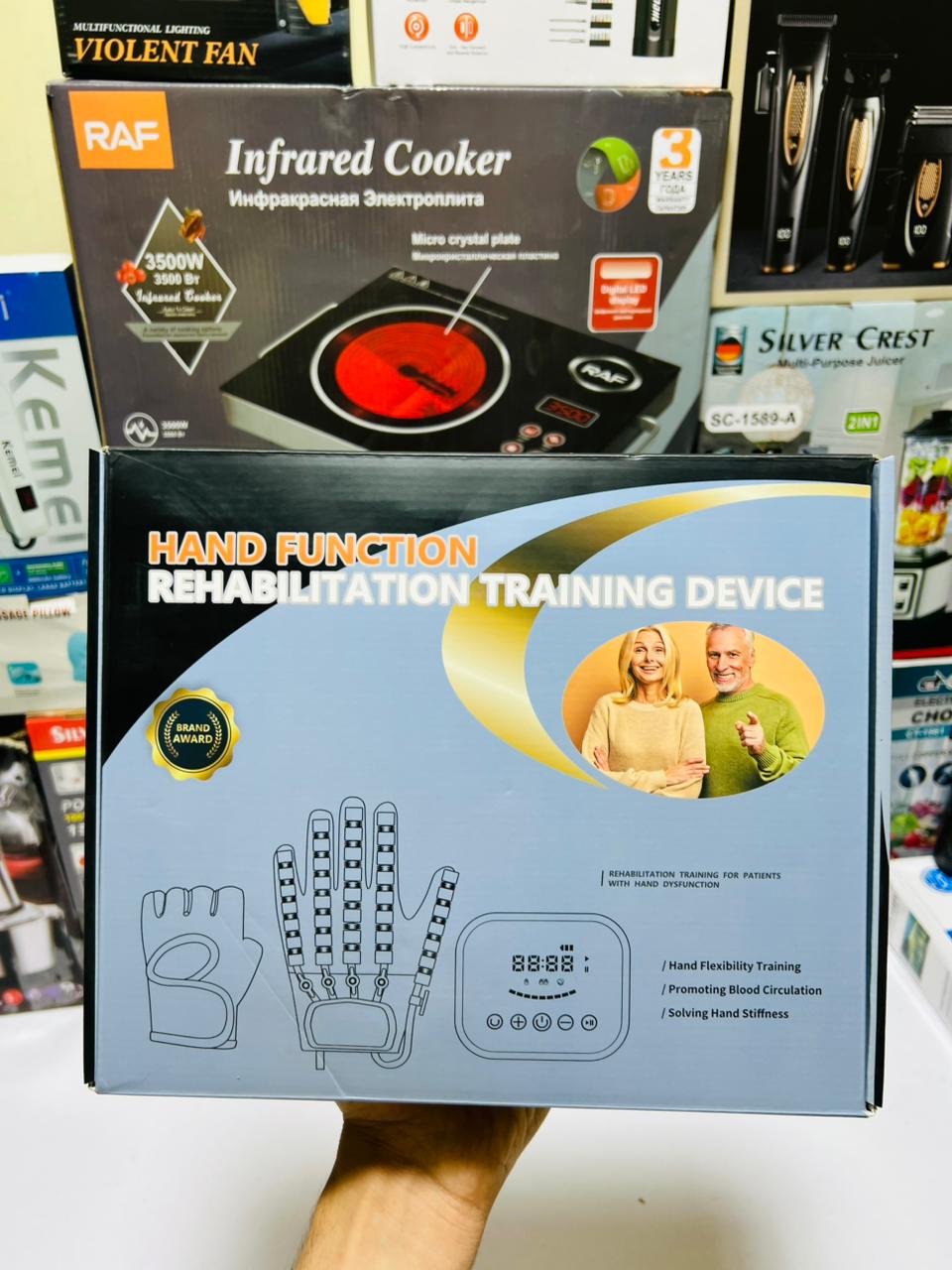 Hand Function  Rehabilitation Robot Gloves, Hand Dysfunction Patient Training Device Stroke Hemiplegia, Finger Exerciser Hand Strengthener Finger Orthosis for Relief Cramps