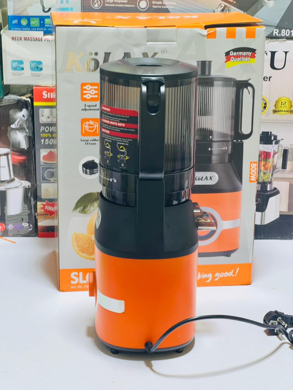 KoLax Slow Juicer Machines 800W Cold Press Juicer for Whole Vegetables and Fruits