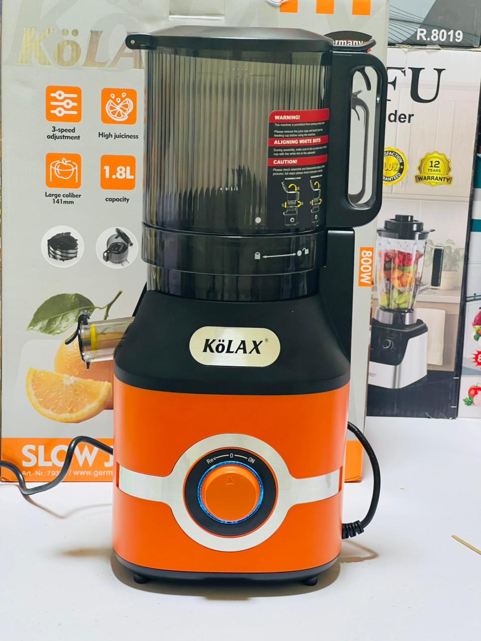 KoLax Slow Juicer Machines 800W Cold Press Juicer for Whole Vegetables and Fruits