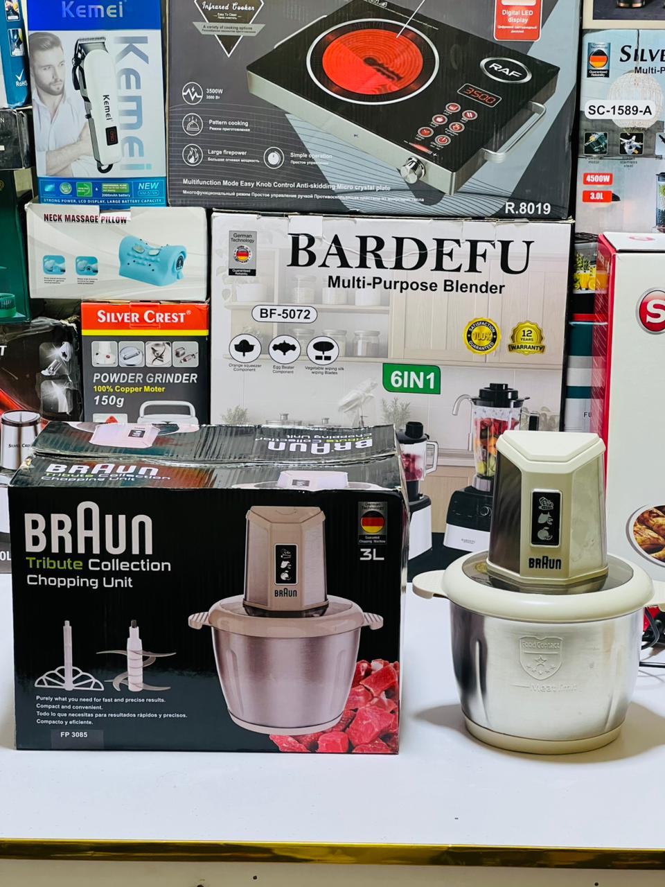 3 Liters Multifunctional Braun Food Chopper | 3L Imported Braun Meat Grinder | German Lot