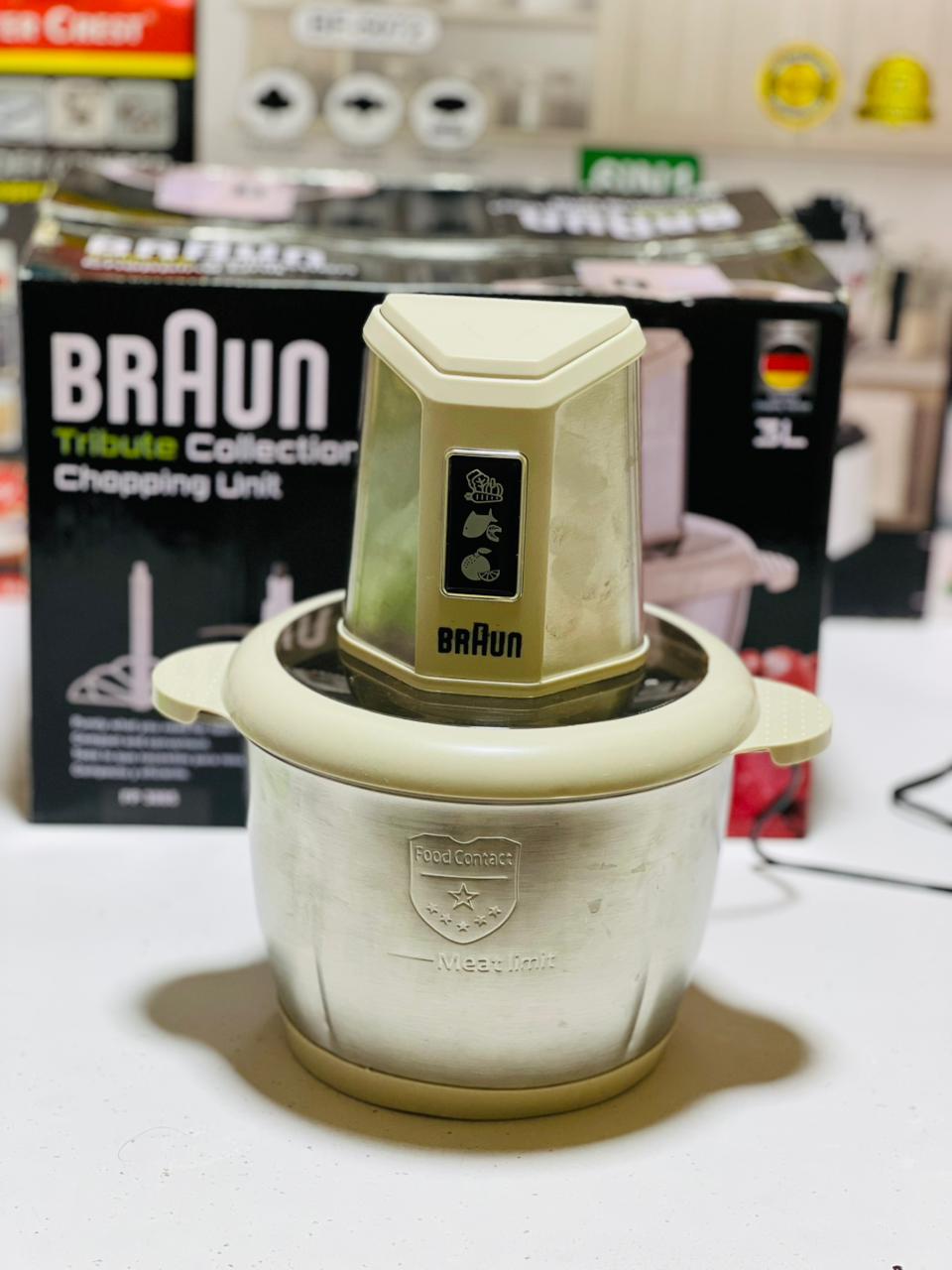 3 Liters Multifunctional Braun Food Chopper | 3L Imported Braun Meat Grinder | German Lot