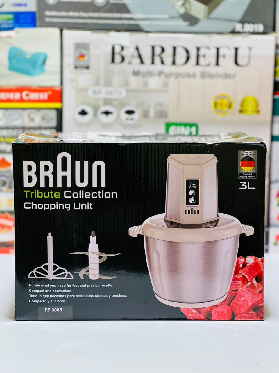 3 Liters Multifunctional Braun Food Chopper | 3L Imported Braun Meat Grinder | German Lot