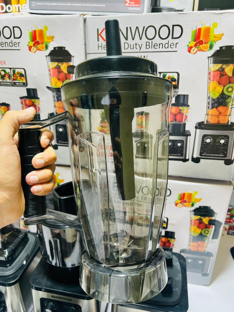 Kenwood 8 in 1 Multifunctional Blender Commercial Heavy Duty Blender KB-34G 1800W High Performance Power Blender 3.5L Jug 2000ml Chopper and 700ml Grinder