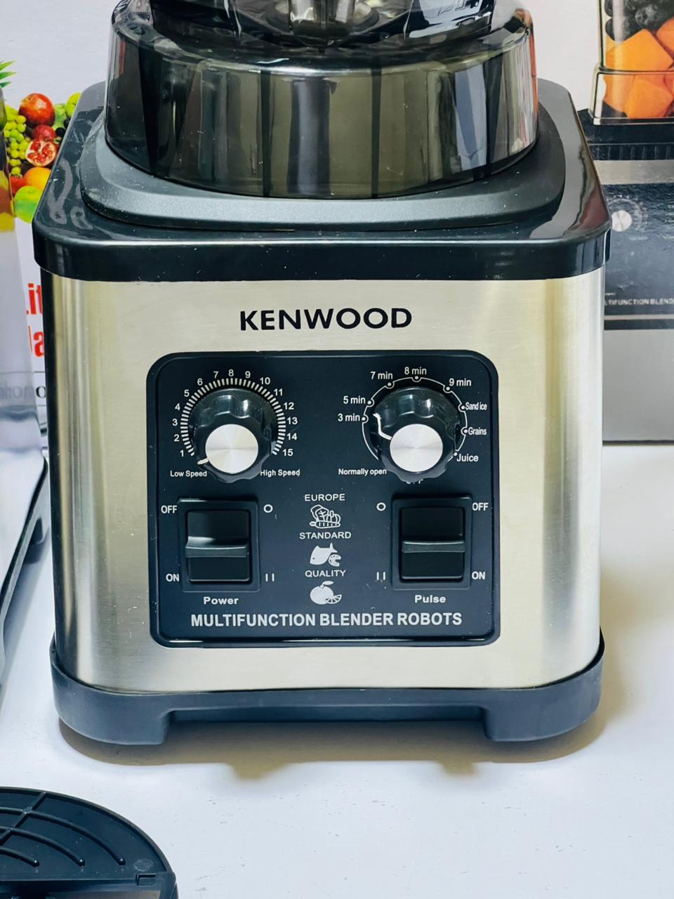 Kenwood 8 in 1 Multifunctional Blender Commercial Heavy Duty Blender KB-34G 1800W High Performance Power Blender 3.5L Jug 2000ml Chopper and 700ml Grinder
