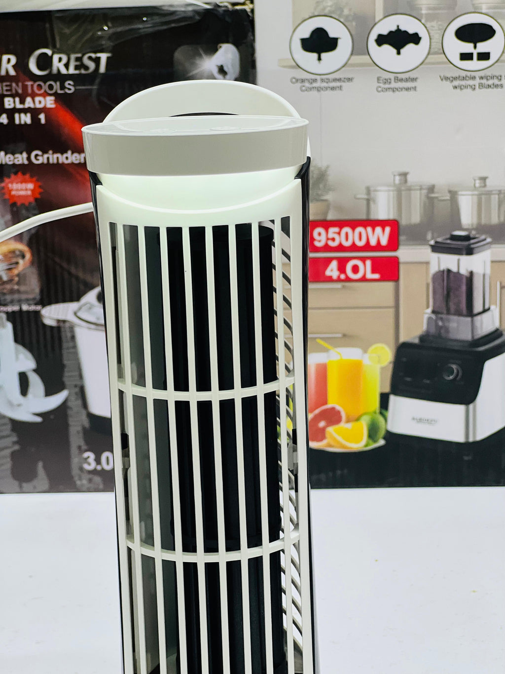 Portable 2 Speed USB Desk Fan With LED Light Bladeless Safe And Quiet Table Tower Fan For Students And Office Workers