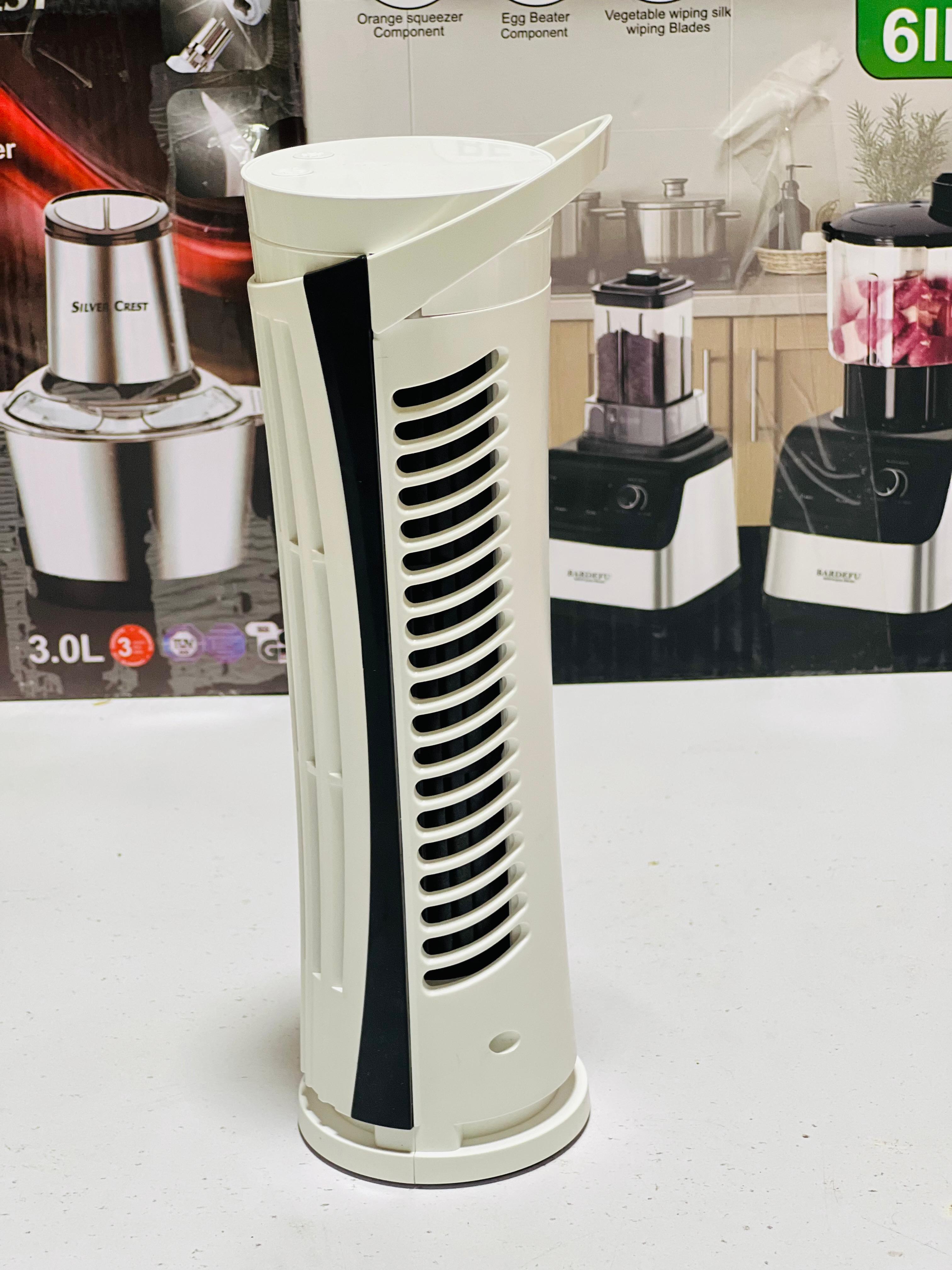 Portable 2 Speed USB Desk Fan With LED Light Bladeless Safe And Quiet Table Tower Fan For Students And Office Workers