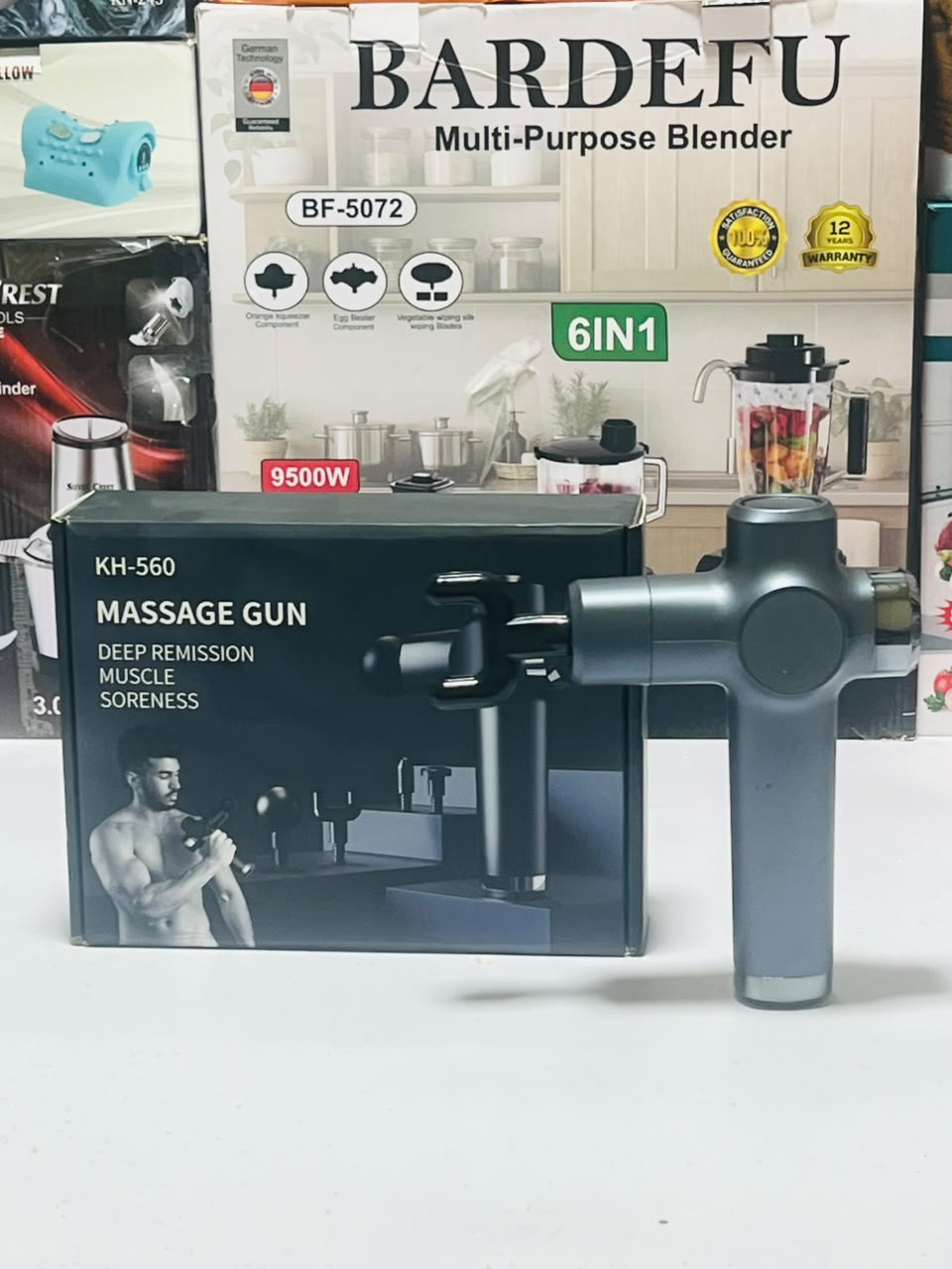 KH-560  Massage Gun for Men & Women – Deep Tissue Massager with Multiple Heads & Adjustable   Speed