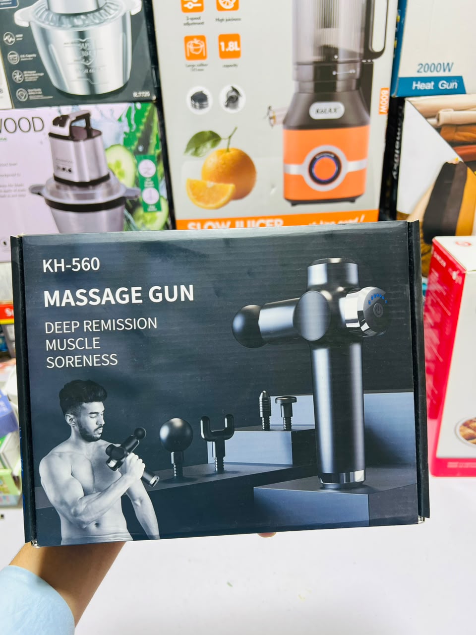 KH-560  Massage Gun for Men & Women – Deep Tissue Massager with Multiple Heads & Adjustable   Speed