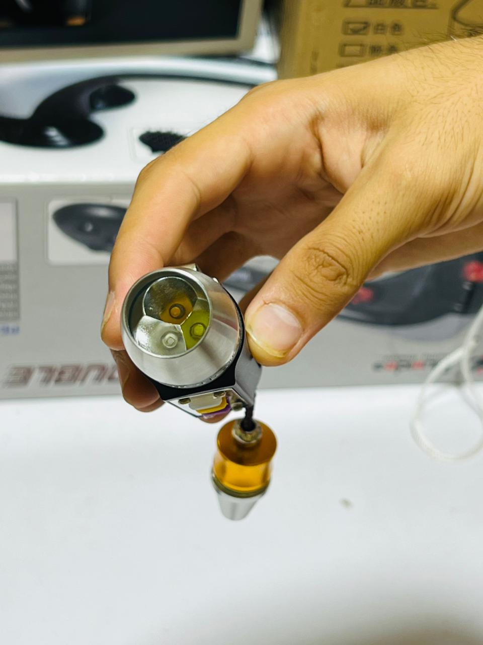 Gemstone Detector Torch 3 Colors Rechargeable With Ultra Violet Free Pointer
