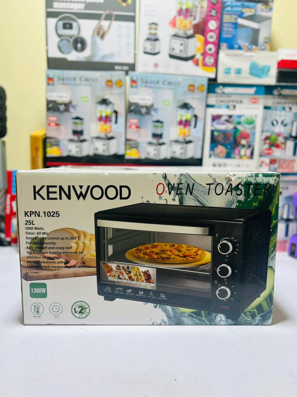 KPN-1025   Kenwood 25L Electric Baking Oven  toaster  With Double Tray & Rotisserie Grill  ,  1300 Watt