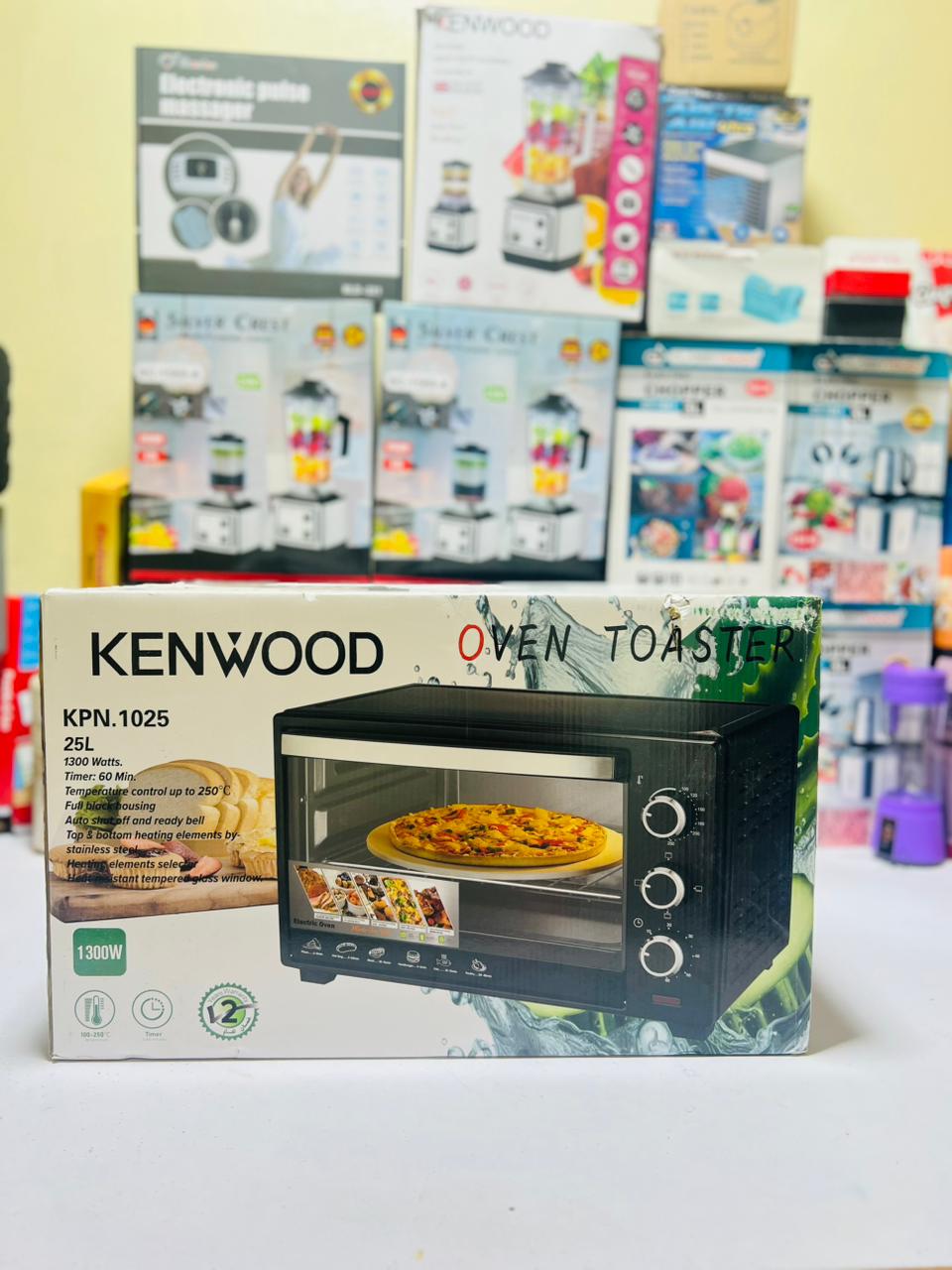 KPN-1025   Kenwood 25L Electric Baking Oven  toaster  With Double Tray & Rotisserie Grill  ,  1300 Watt