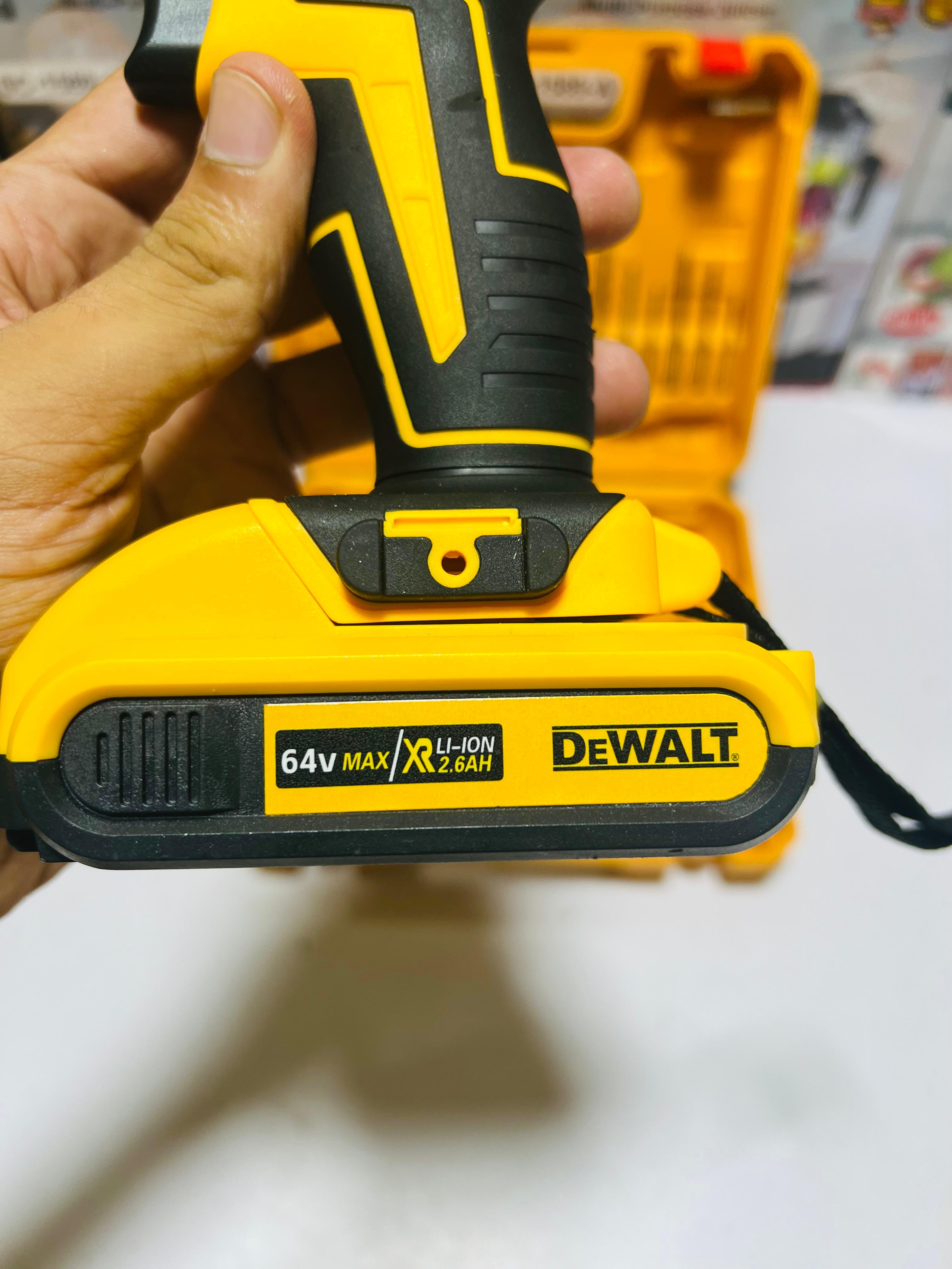 Dewalt 64V Cordless Drill with Hammer 3 function Drill with double lithium battries