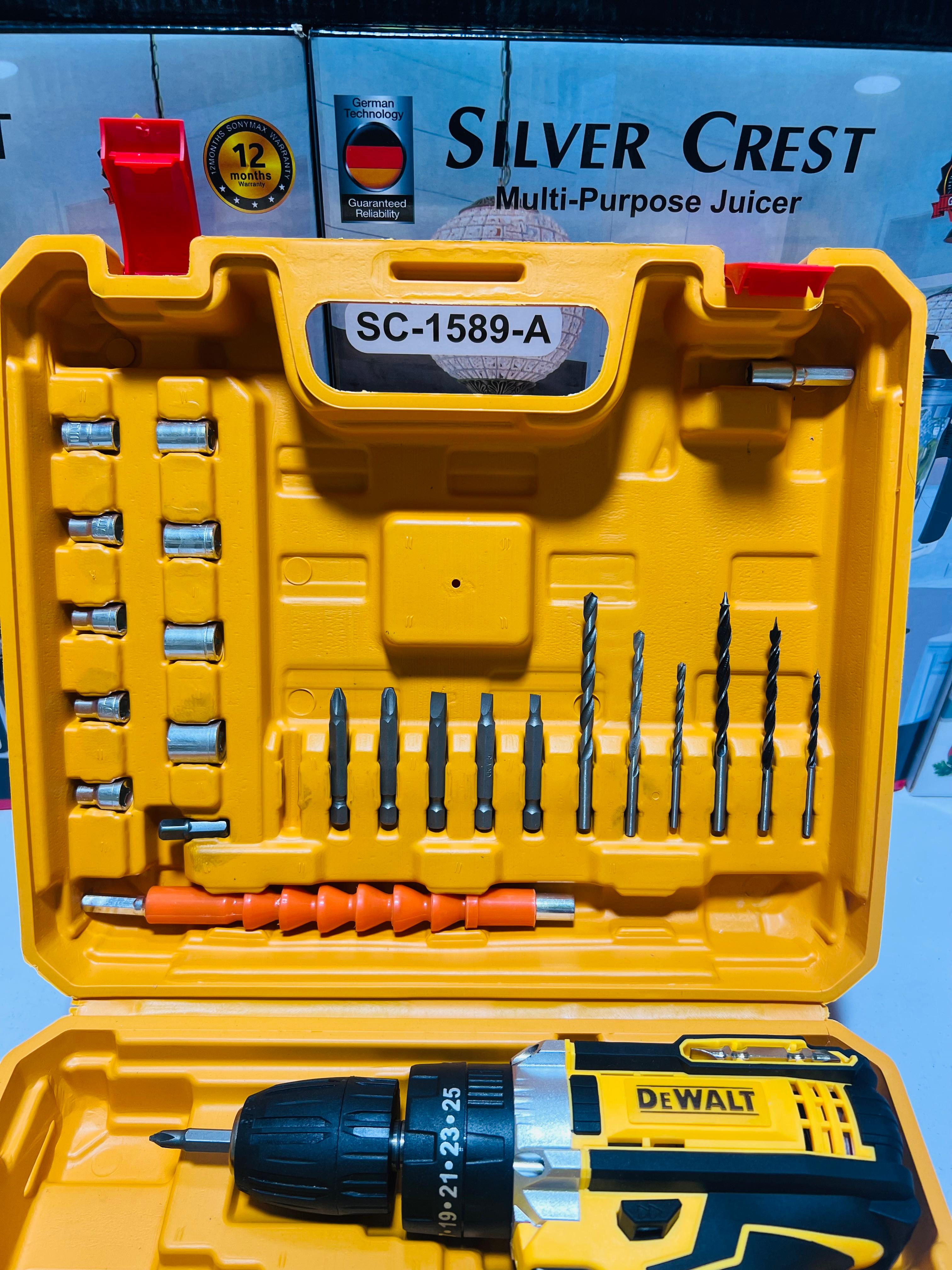 Dewalt 64V Cordless Drill with Hammer 3 function Drill with double lithium battries
