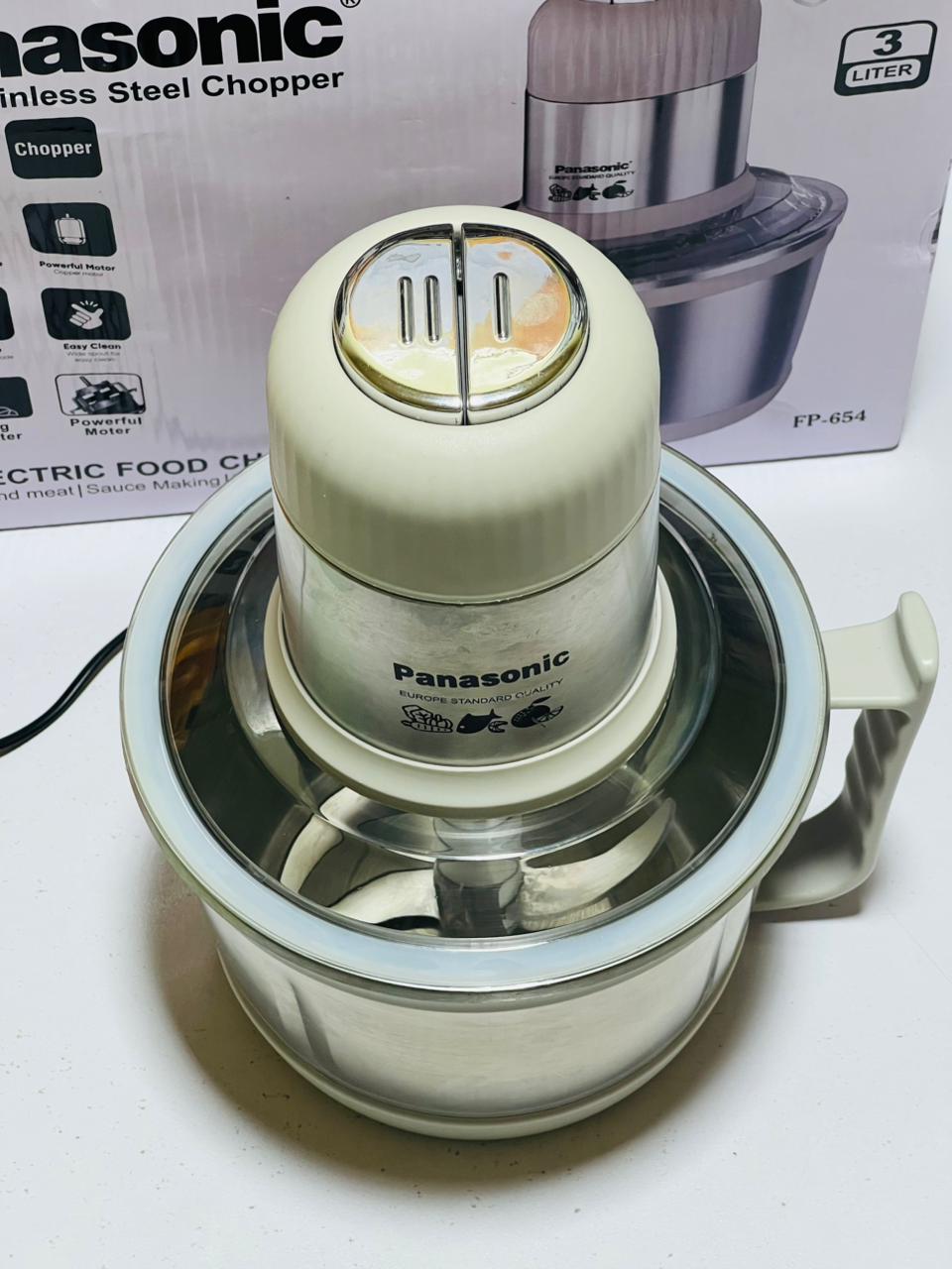 Panasonic  Food Processors 3L Meat Grinder Stainless Steel Electric Chopper Meat Grinder - Mincer, Food Processor, Slicer - Home Appliance