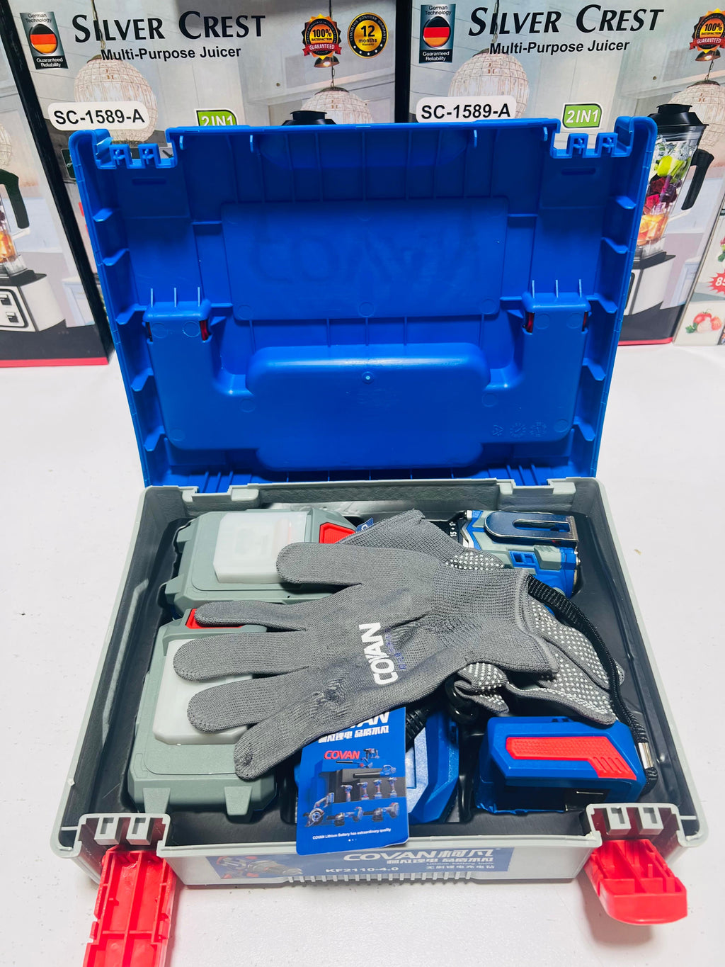 COVAN  128V Brushless Power Drill 120Nm Cordless Hammer Drill Machine Electric Screwdriver 13mm Chuck Cordless Impact Drill