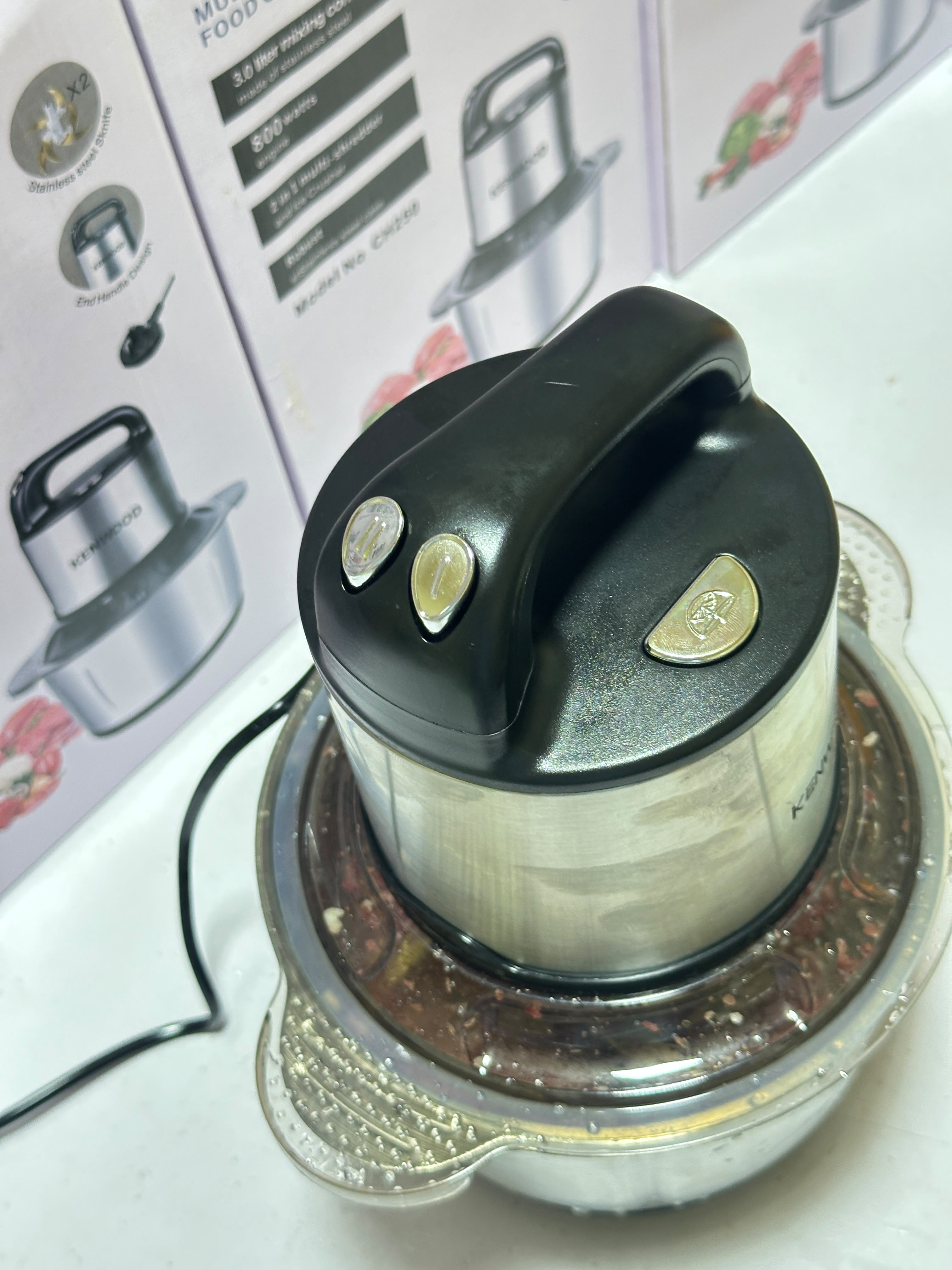 Kenwood 3L Electric Meat Chopper – Powerful 3-Speed Grinder with Egg Beater