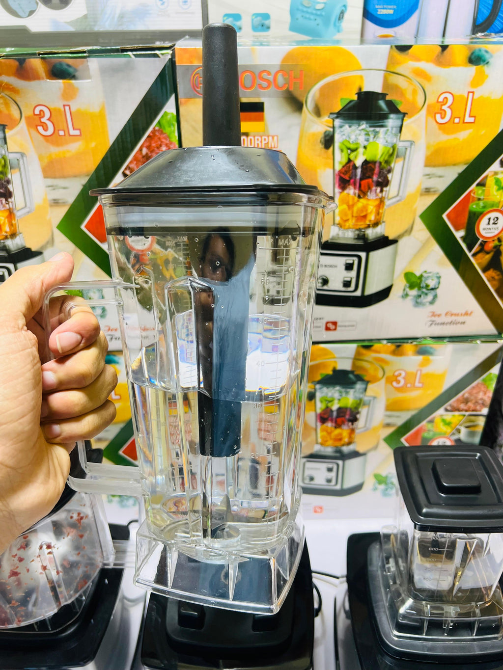 Bosch  3 in 1 Multifunctional Blender Commercial Heavy Duty Blender 5000W High Performance Power Blender 3.0L  2.0 litr Chopper and 700ml Grinder for Kitchen Professional Blender